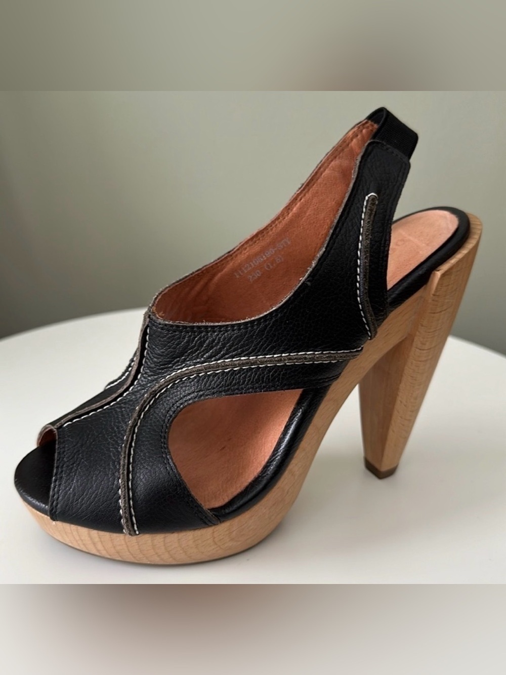Ochirly Platform Open Toe Sling Back High Heel Sandals Stitching Detail 6.5/230